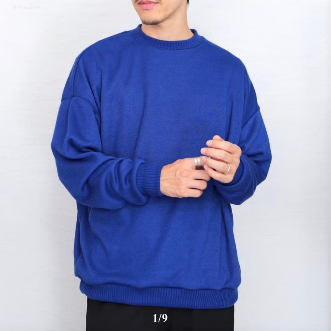 SO(大山シュン)  Blue \"Knit-sew\" So 大山シュン Royal Blue Knit-sew ニット Mサイズ - メルカリ