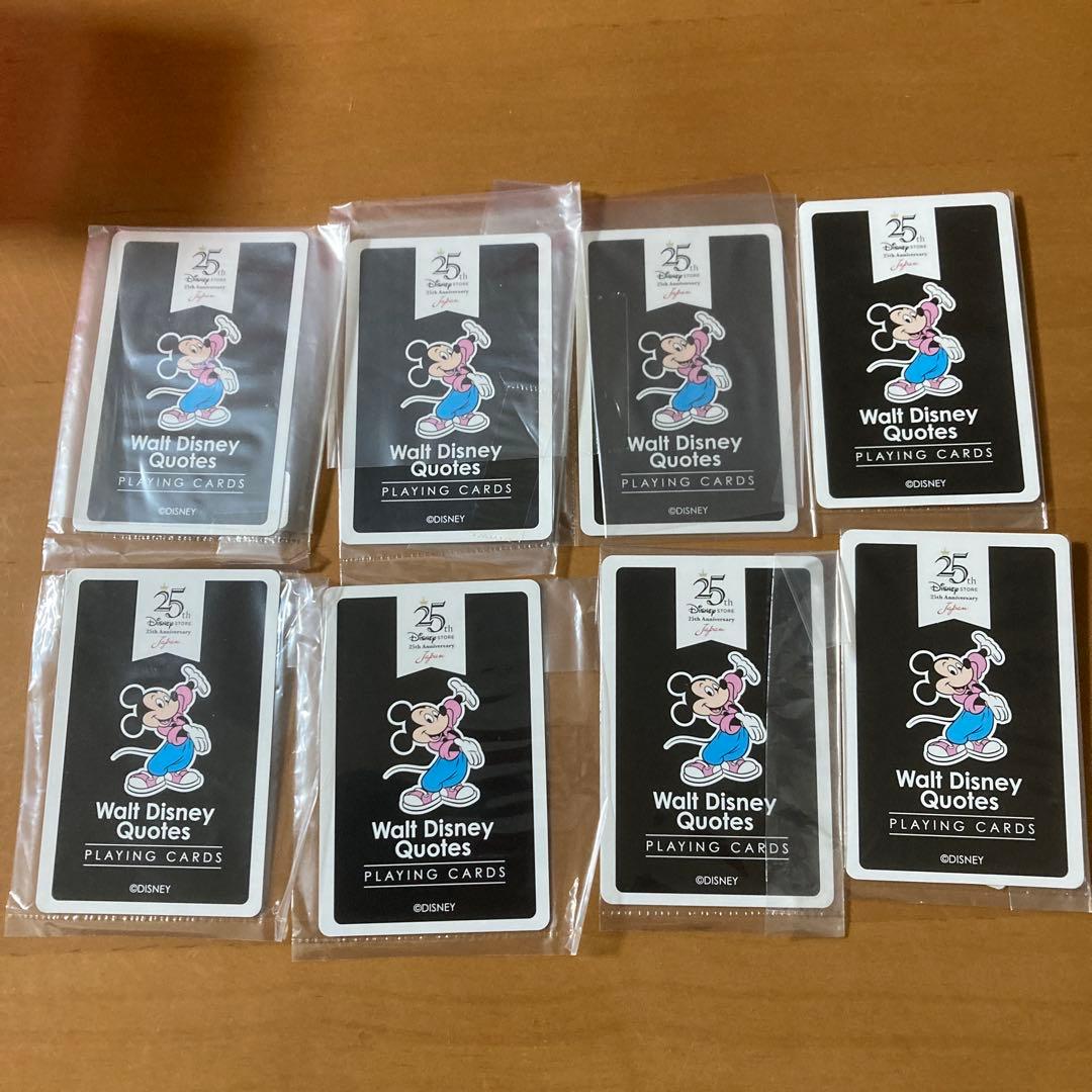 ディズニーストア25周年 ディズニートランプ 8枚 ミッキー ミニー