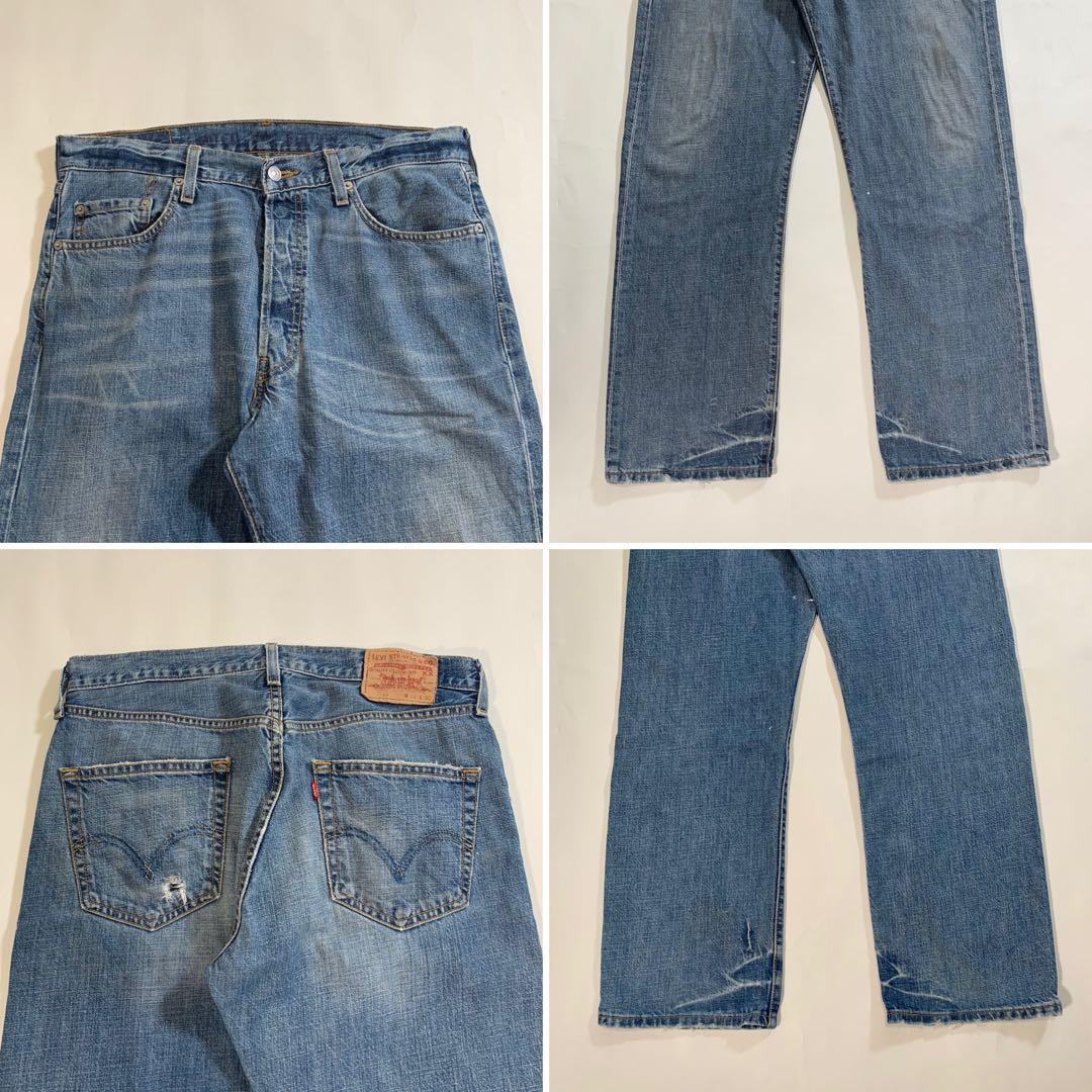 9026 リーバイス 501 デニムパンツ ボタンフライ ヒゲ 縦落ち W34