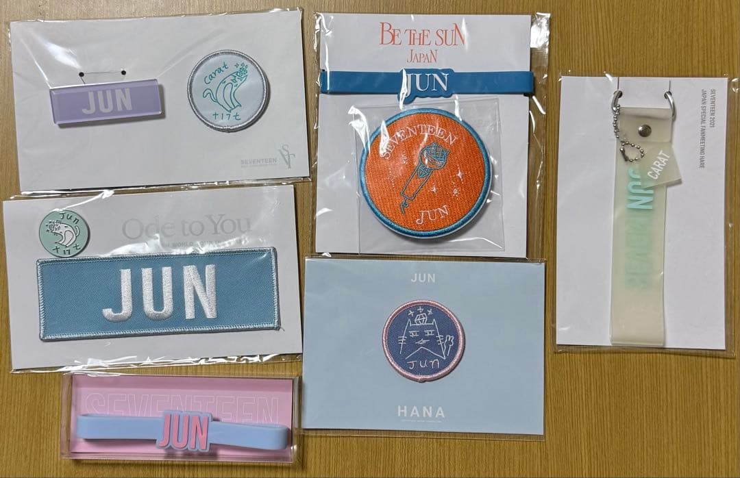 SEVENTEEN ジュン ワッペン ペンライトアクセサリー まとめ売り SEVENTEEN セブチ ドギョム ワッペンバッチ ペンライトアクセサリー