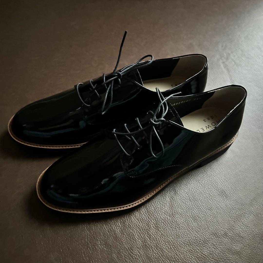 新品】マーガレットハウエルレースアップシューズ 25.5cm黒 卒業式入学