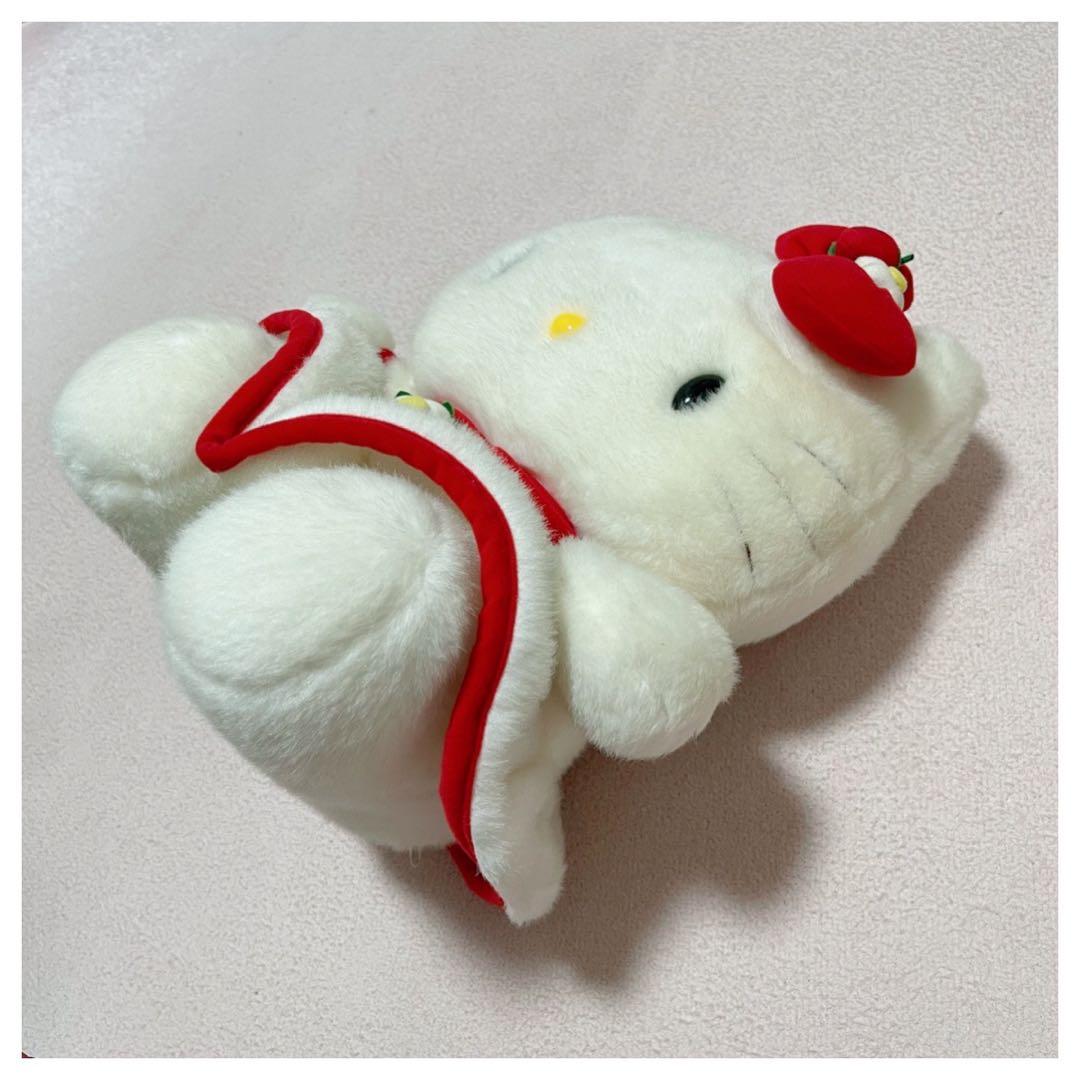 当時物 レトロ BIG ハローキティ イチゴ ぬいぐるみ 激レア 希少
