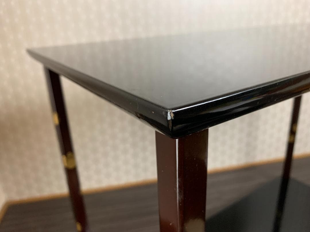 塗師 中村宗悦作 鵬雲斎好写 桐蒔絵 木製 真台子 茶道具 替え柱