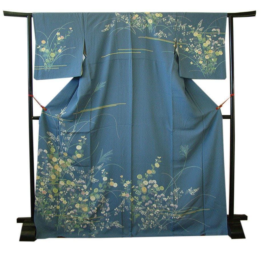 ロング寸 極上縮緬地 本加工染柄 附下げ・訪問着（正絹）仕立上り