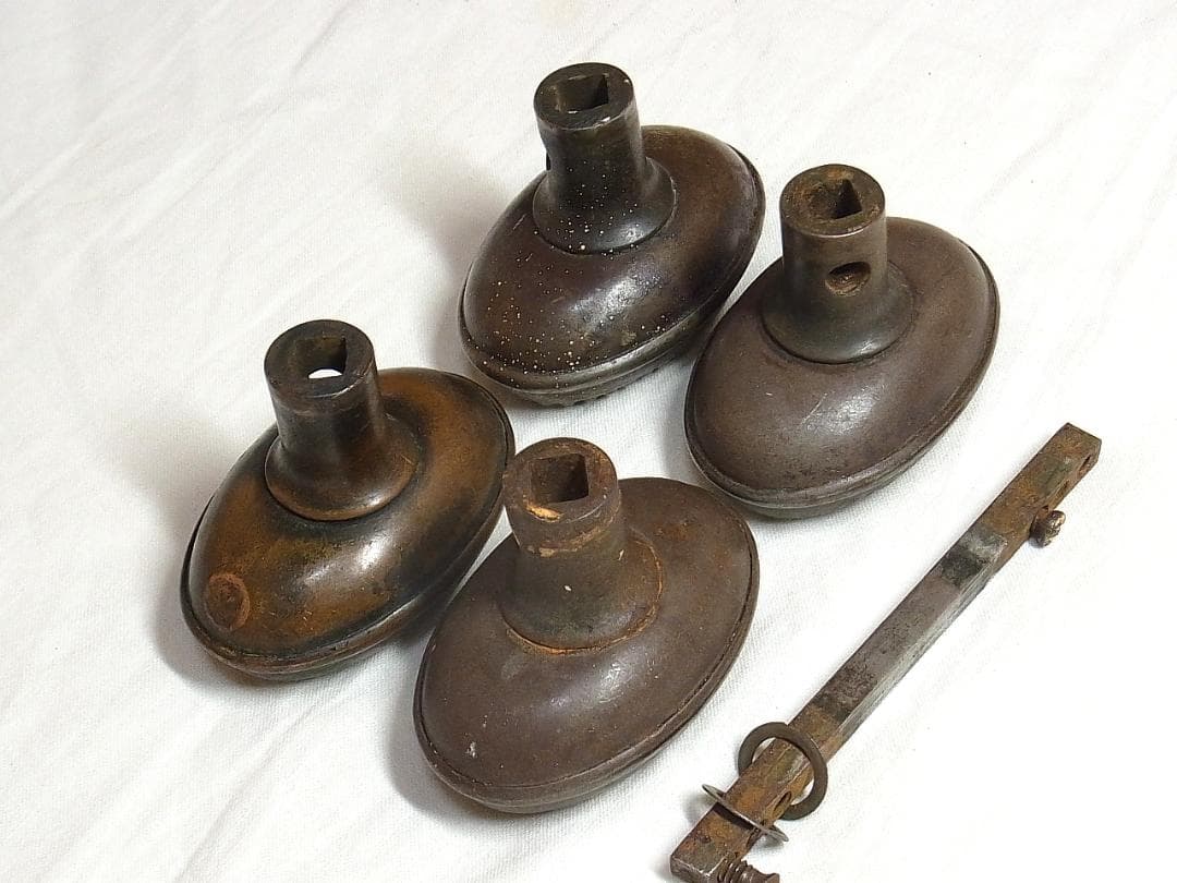 アンティーク 1930年代 ドアノブ 4個 アメリカ製 ヴィクトリアン USA