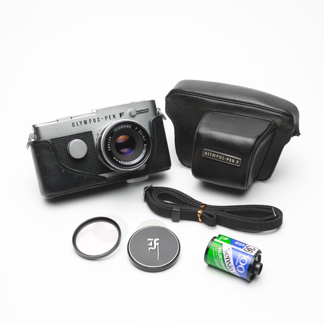 オリンパス ハーフ 一眼レフ PEN FT 純正ケース・花文字メタルキャップ sddefault.jpg