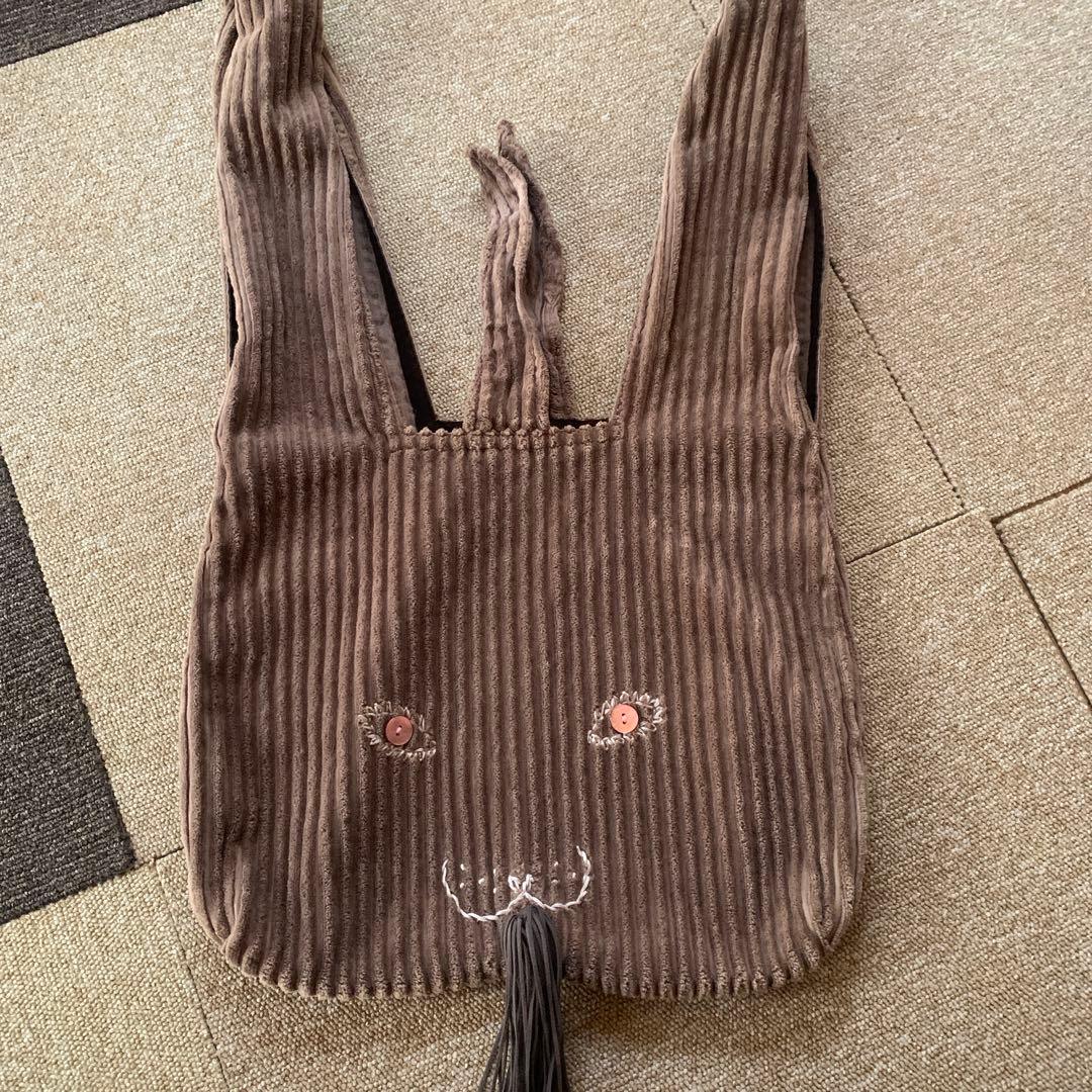 ミナペルホネン うさバッグ ブラウン コーデュロイ - メルカリ