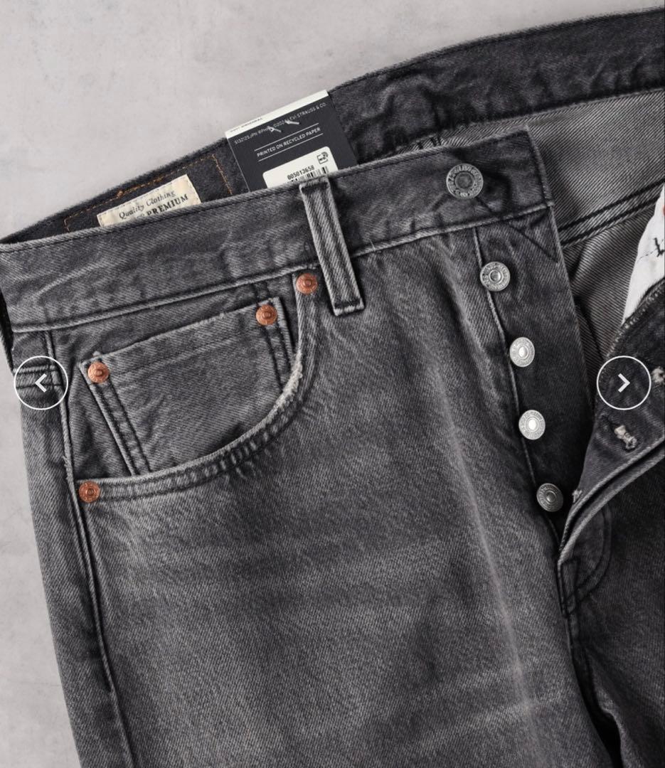 LEVI'S 501 セルビッジブラックデニム(W32,L32) - メルカリ