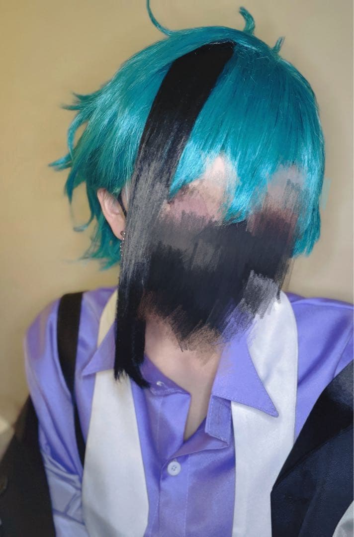 ツイステ フロイド ウィッグ コスプレ セット済み - メルカリ