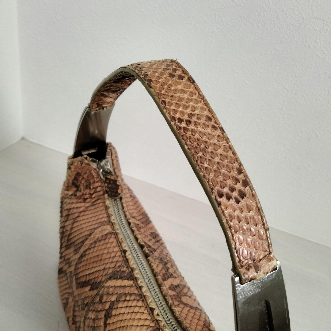 TOD'S パイソン ワンショルダーバッグ レザー ピンクベージュ - メルカリ