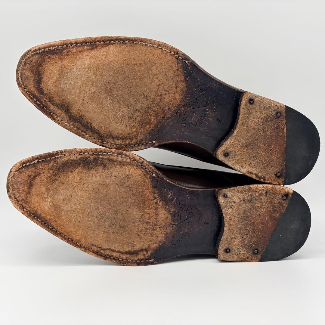 ジャランスリウァヤ ダブルモンクストラップ 27.5cm ブラウン 革靴