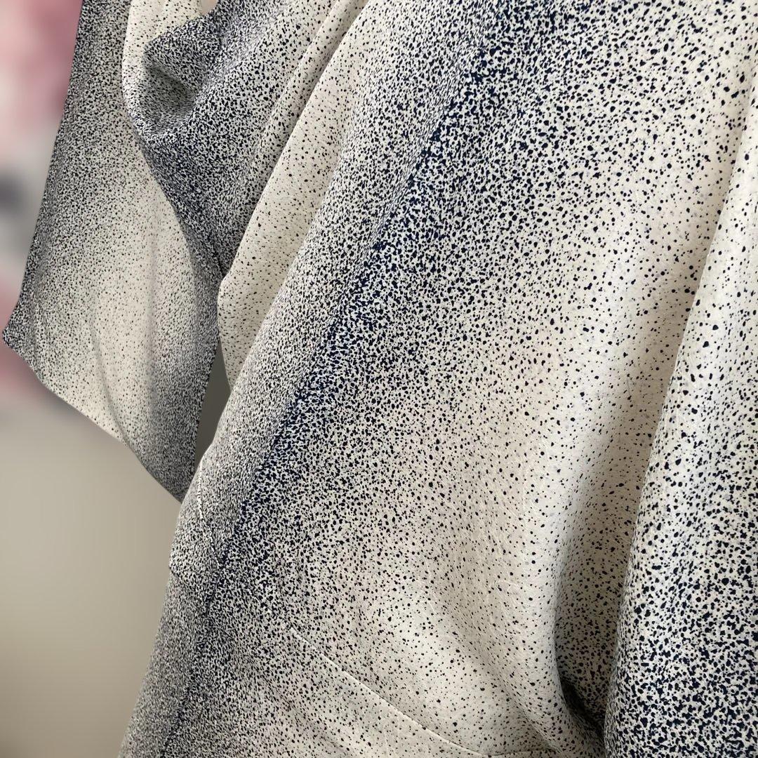 新品　小紋　粋なモダン　トールサイズ　点描グラデーション　細見え　仕立て上がり