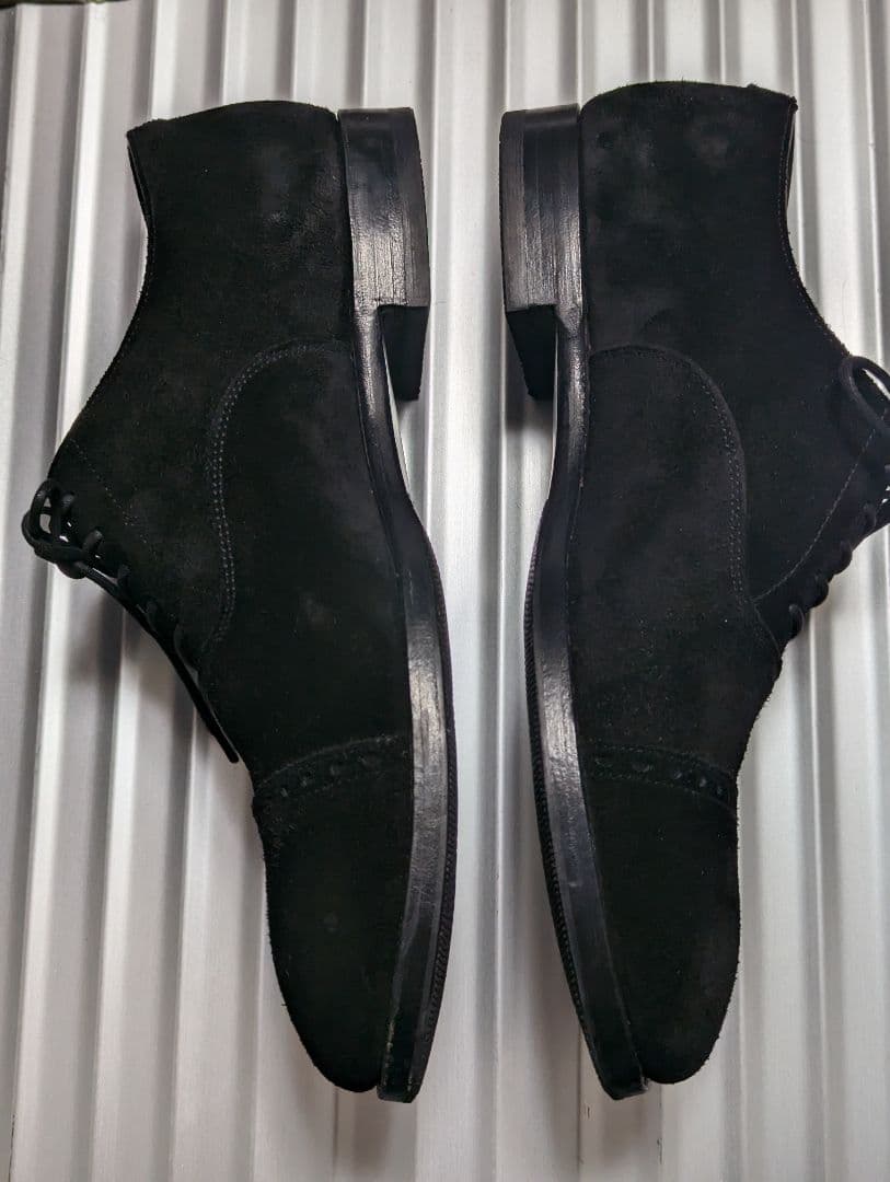 クロケットアンドジョーンズベルグレイブブラックスエード6D