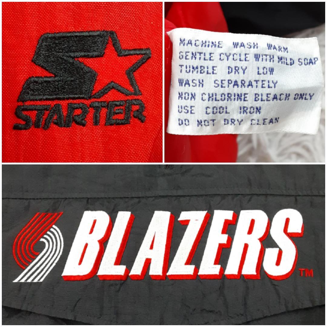 美品◎スターター ハーフジップジャケット ブラック 黒 レッド 赤