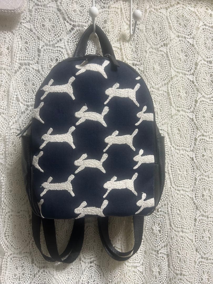 51112Aミナペルホネンハーフハンドメイド 本革リュックrun run run run run run 2WAY SHORT HELMET BAG - minä perhonen