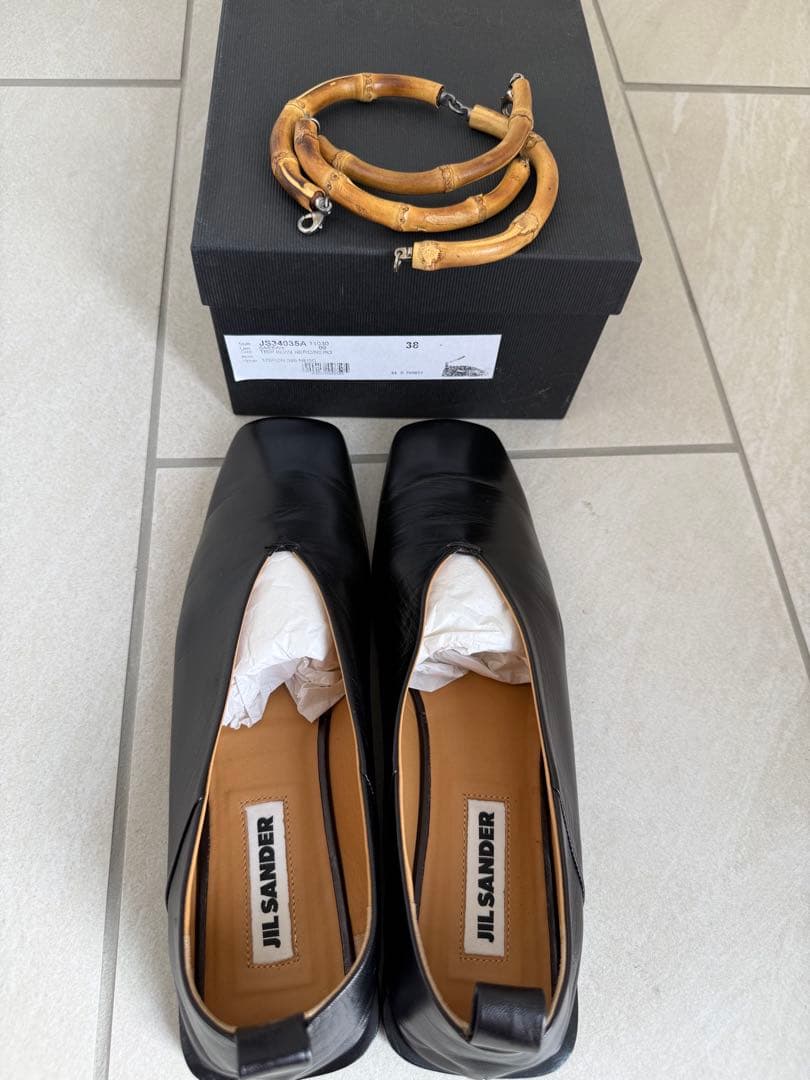 JIL SANDER バンブーハンドル フラットシューズ - メルカリ