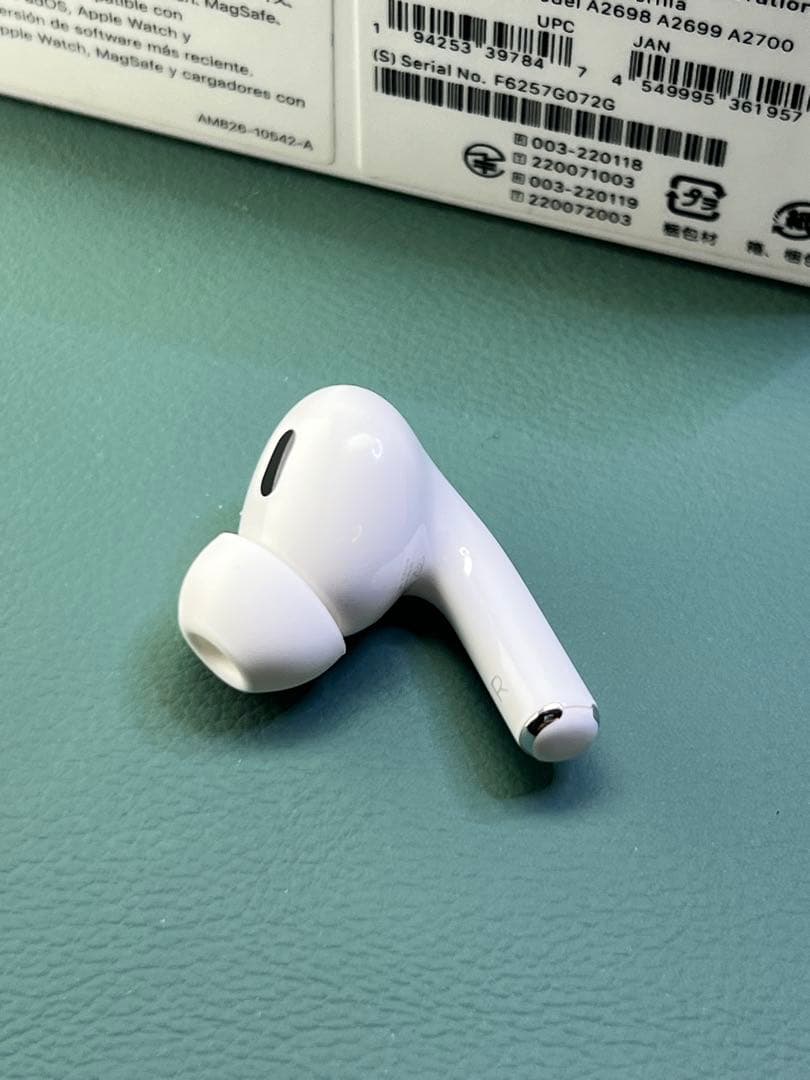Apple AirPods pro第2世代イヤホン右耳のみ A2698正規品美品 - メルカリ