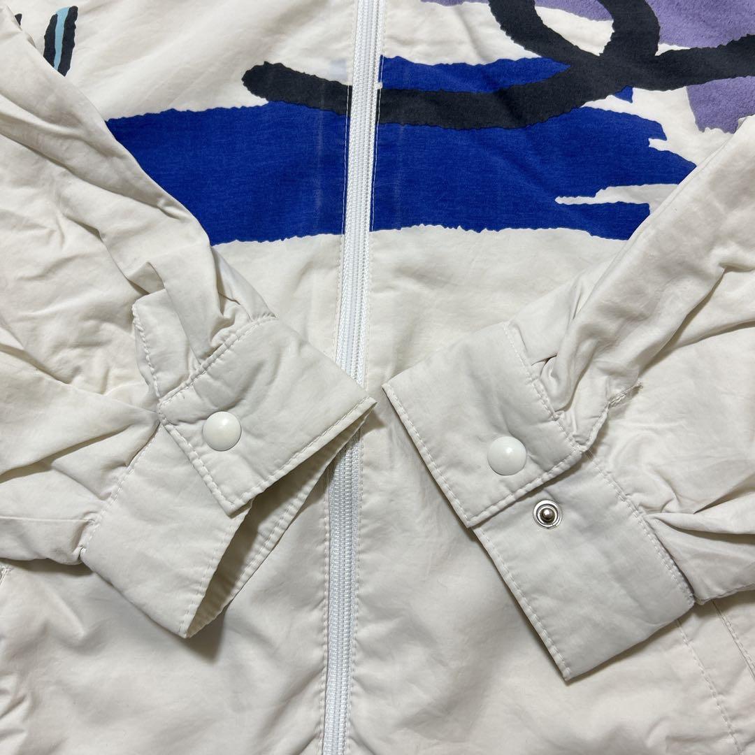 90s adidas ステファンエドバーグ ウィンドブレーカー L 白 青 - メルカリ