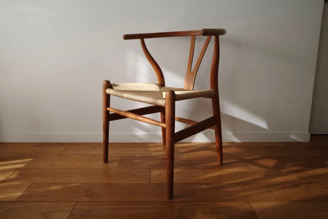 極美品【ヴィンテージ yチェア】オーク ペーパーコード新品 - メルカリ