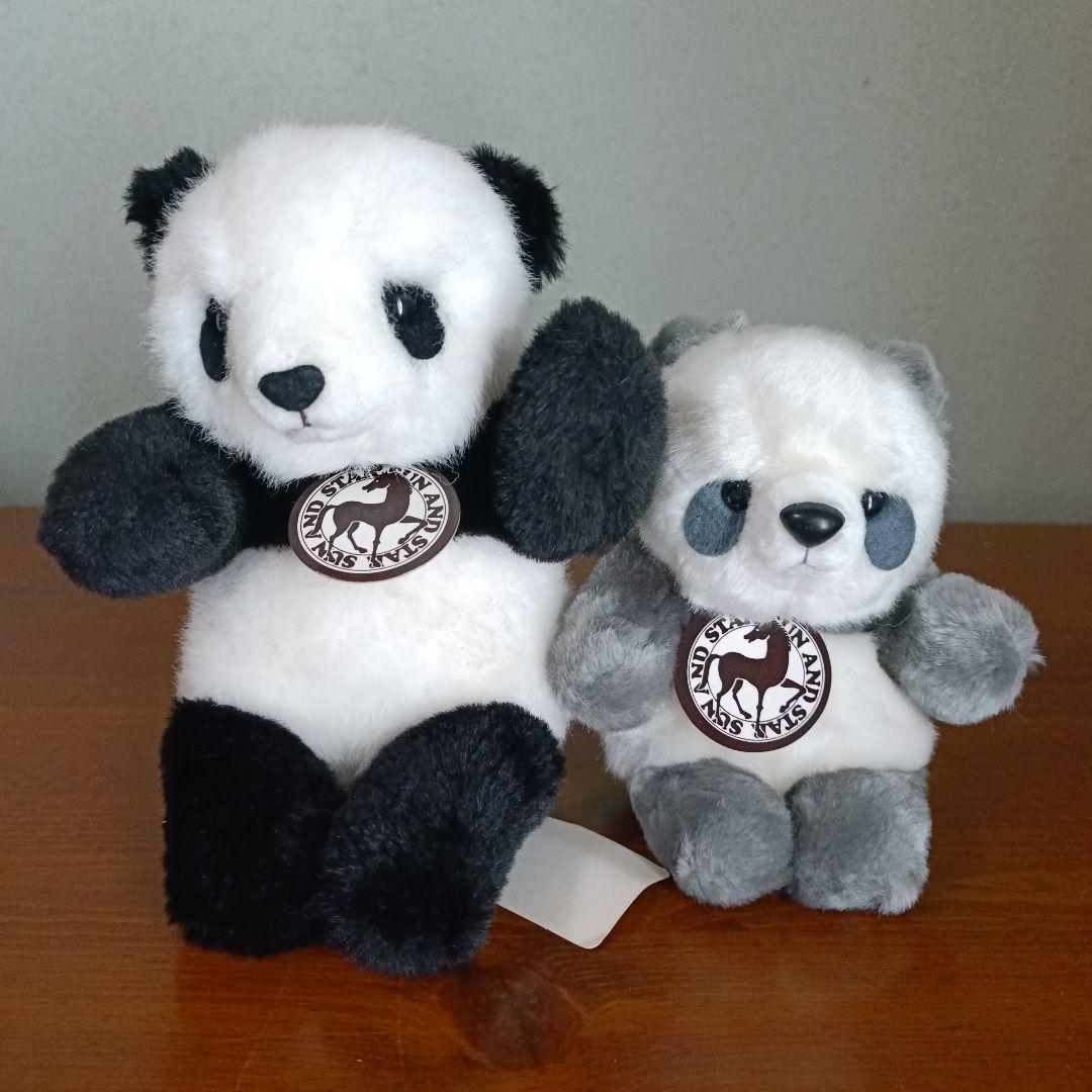 昭和レトロ サンアンドスター パンダ くま 当時物 ぬいぐるみ カラー