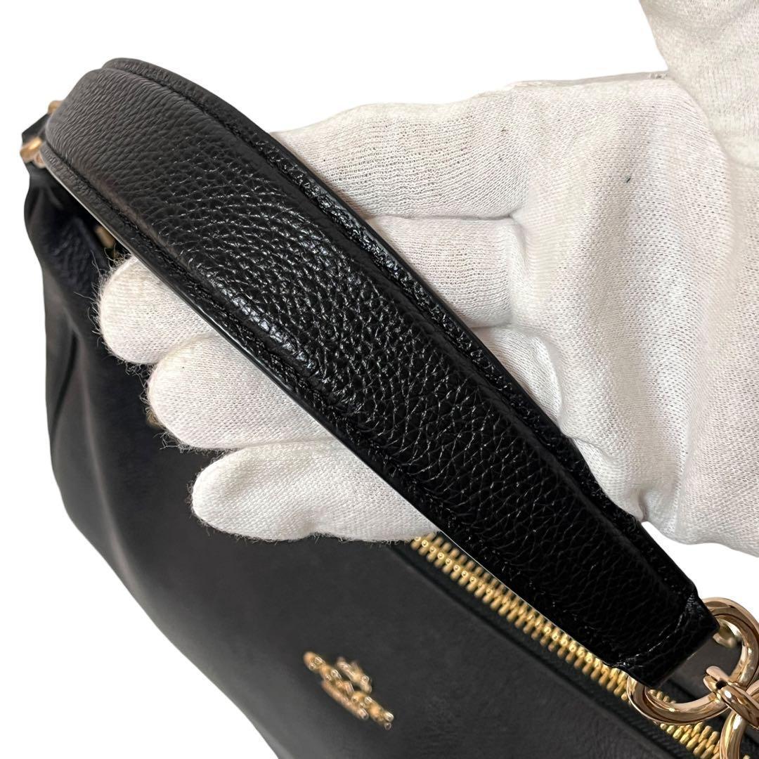 コーチ ワンショルダーバッグ ホーボー レザー ブラック F38259 極美品