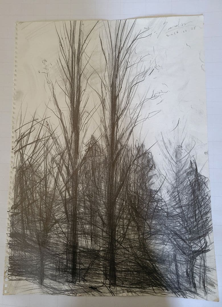 No.7「ポプラ」木炭デッサン ゲタ 木炭デッサン 2026.1.26 #デッサン #石膏像 #ドローイング