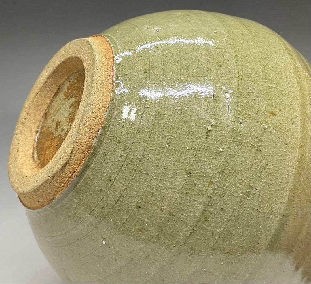 人間国宝 濱田庄司 葉文瓶 花瓶 益子焼 C9258 - メルカリ