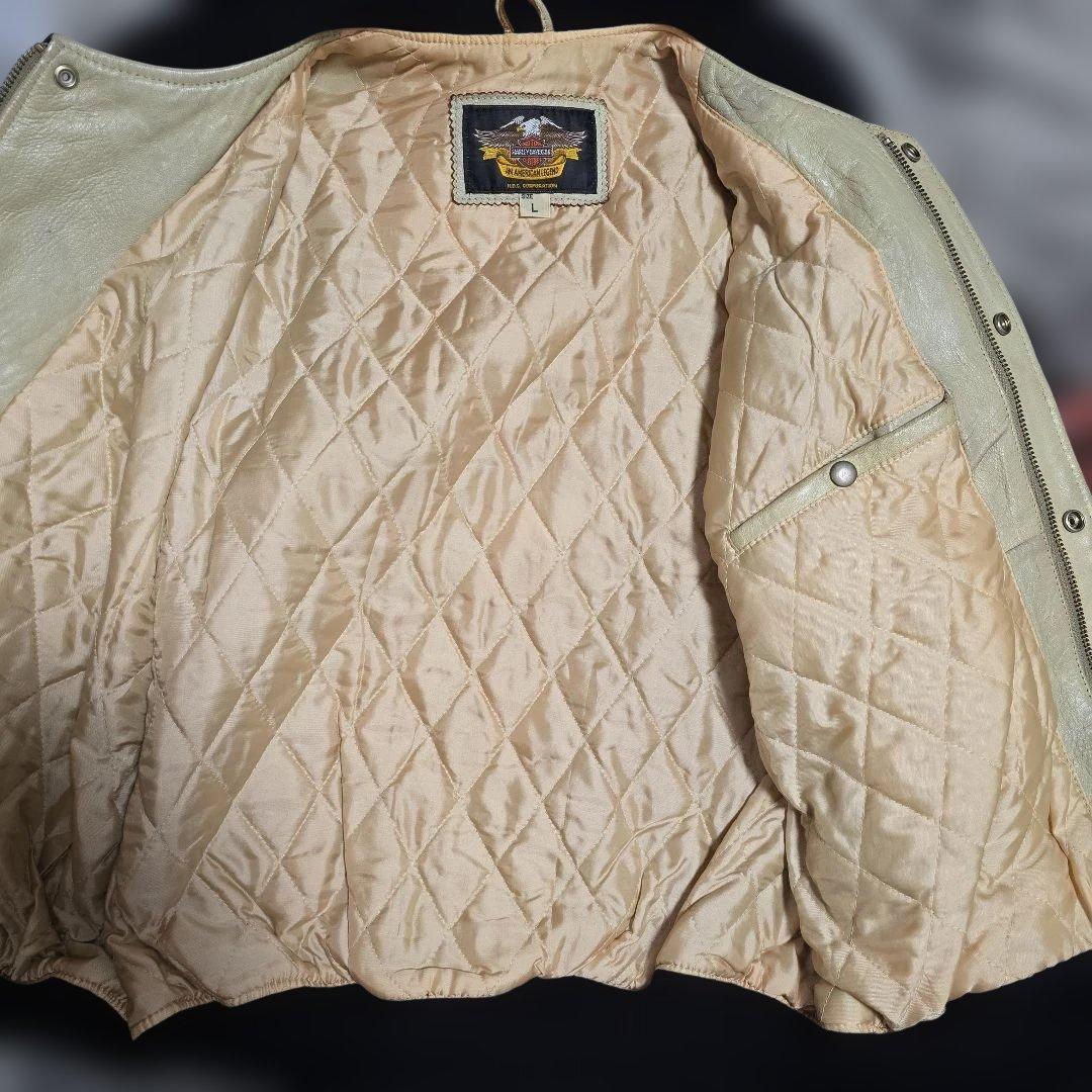 ら*き様 【Harley Davidson レザースタジャン スタッズ 】羊革 - メルカリ