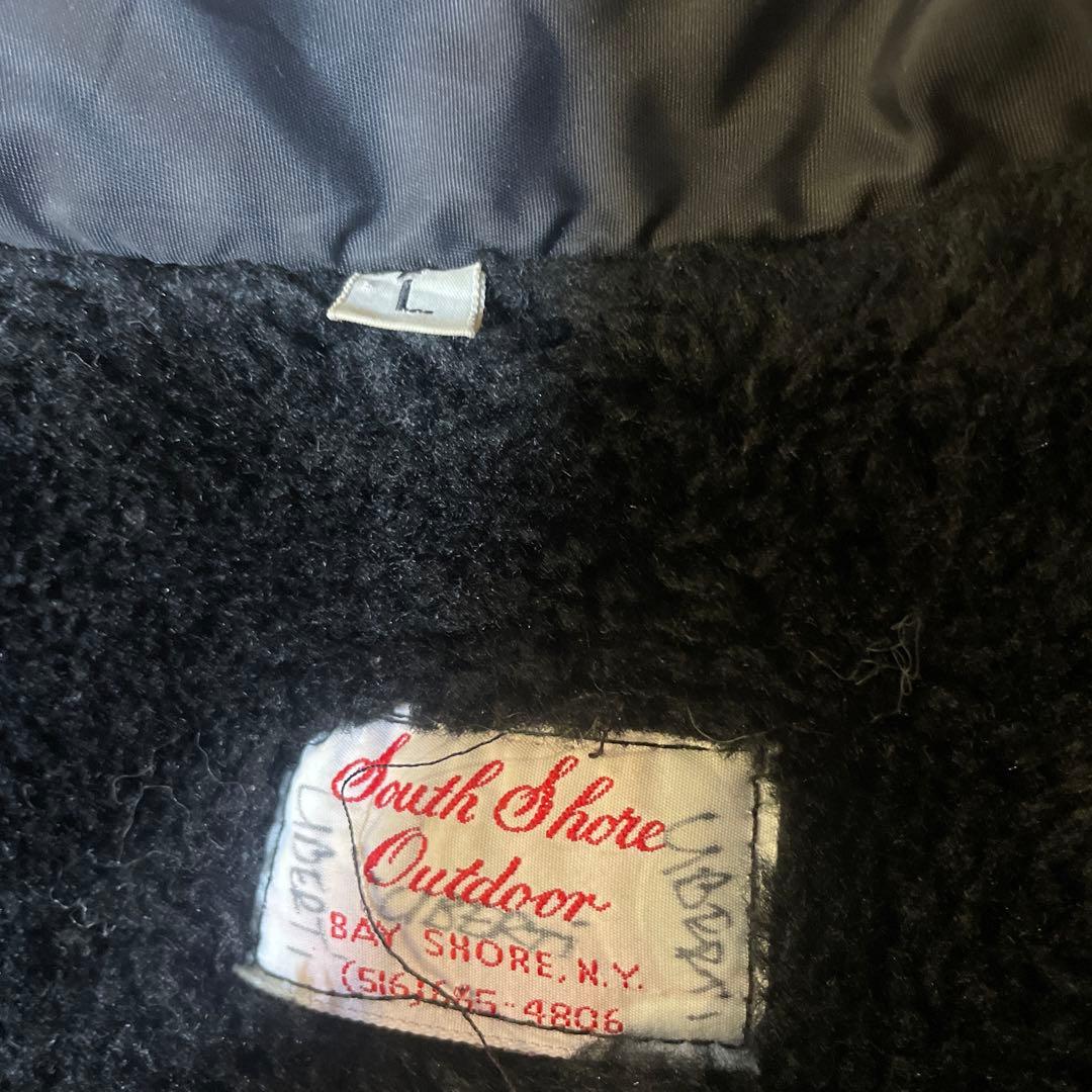 90s USA製 黒 コーチジャケット army 裏ボア