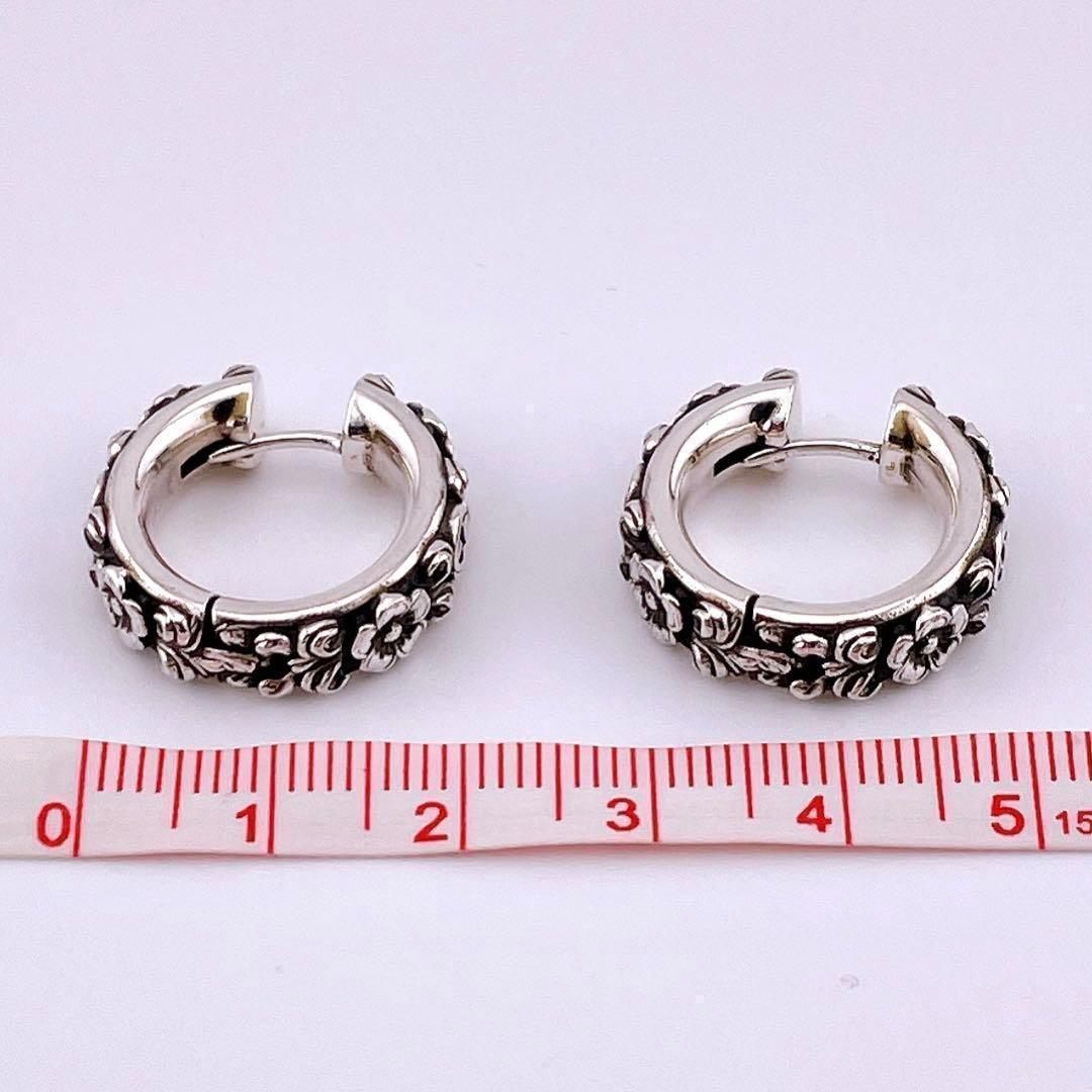 ☆グッチ☆ ピアス インターロッキングG フラワー 花柄 925 シルバー