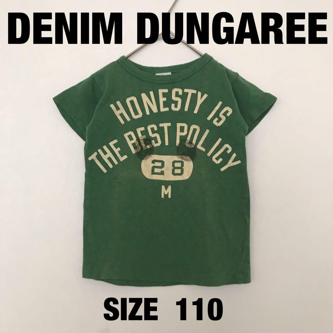美品【デニム&ダンガリー】ミッキー落書きTシャツ110 ディズニーコラボ