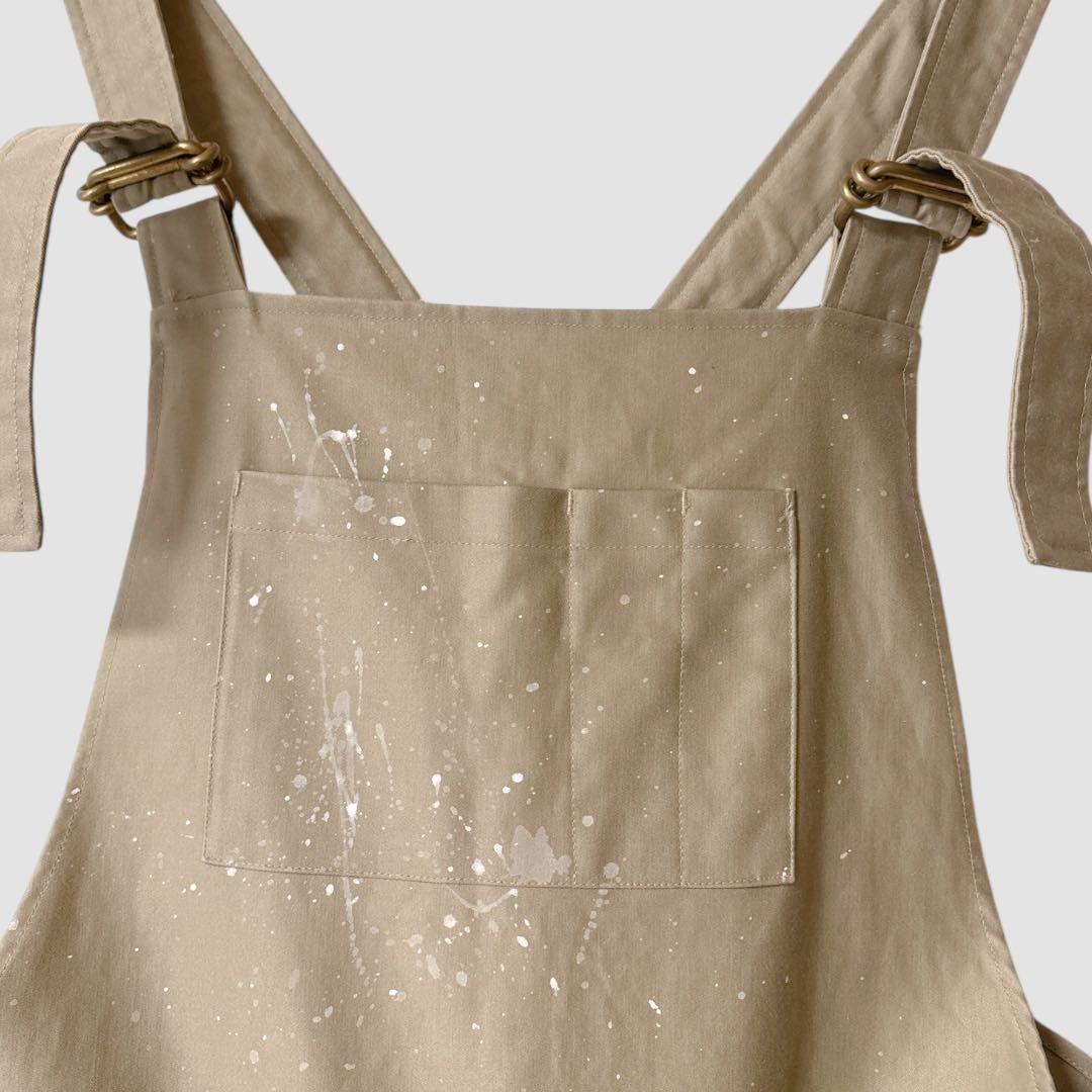 NEAT ニート オーバーオール ペイント加工 白ペンキ サロペット ベージュ