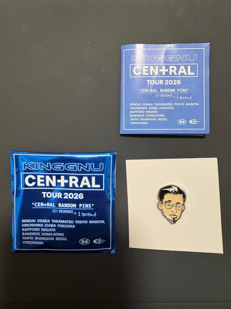KING GNU CEN+RAL TOUR 2026 ランダムピンバッジ - メルカリ