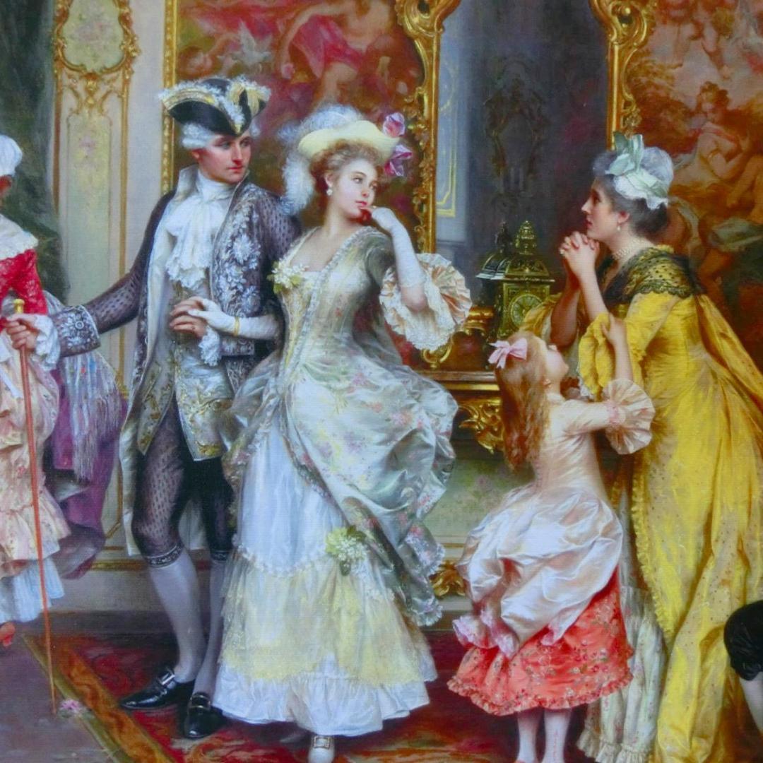 ロココ額絵 中世ヨーロッパ貴族 ゴールド 2種よりお選び下さい。C・D