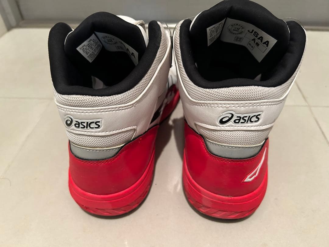 asics 安全靴 JSAA A種 27.0cm ホワイト/レッド