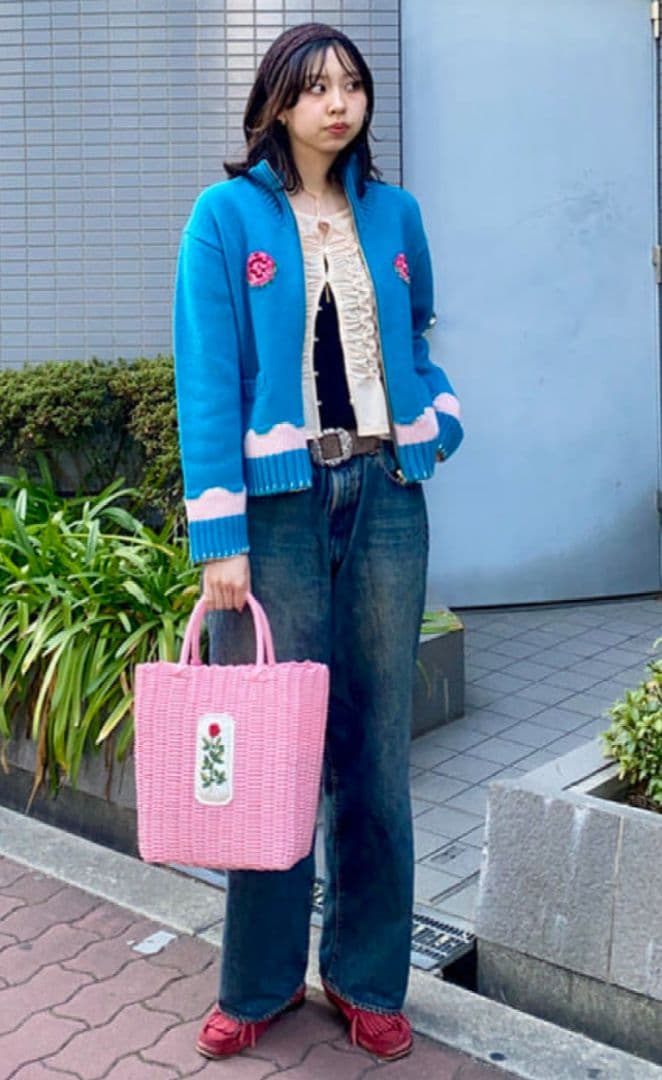 新品タグ付き】ルルメリー × ビームス 手刺繍のかごバッグ (大) - メルカリ