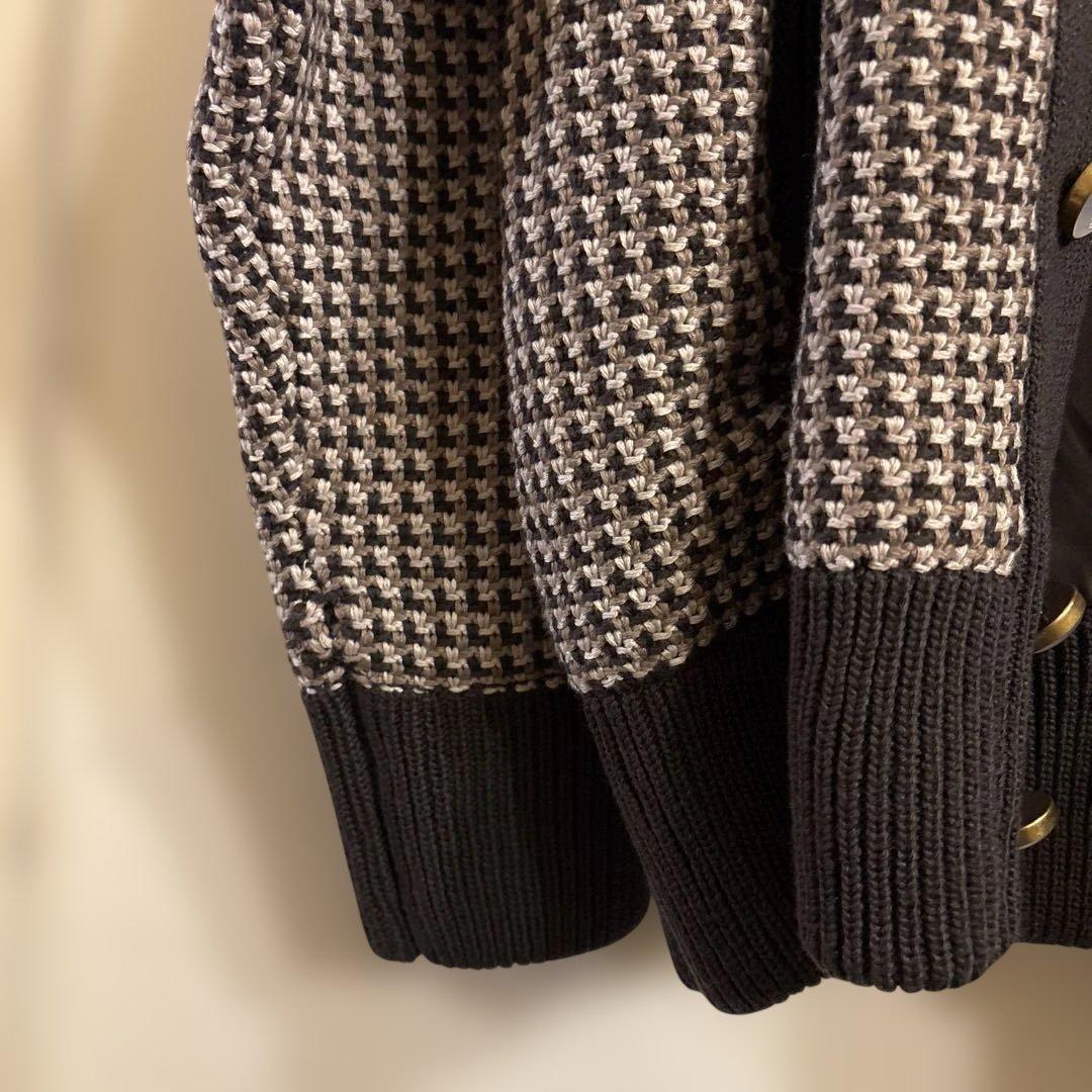 LVメンズ ニット ジャンパー ボタンコットンブレンドブルゾン 新品未