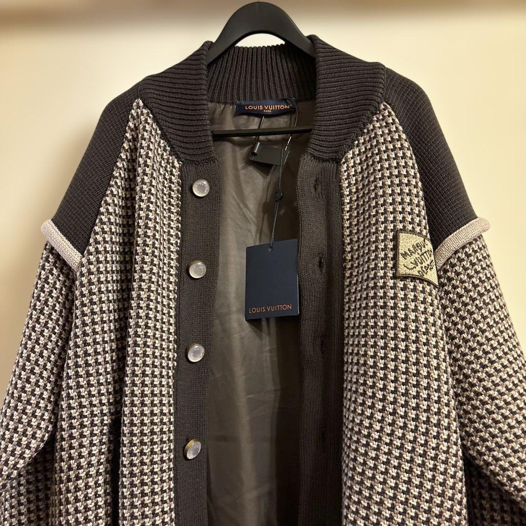 LVメンズ ニット ジャンパー ボタンコットンブレンドブルゾン 新品未