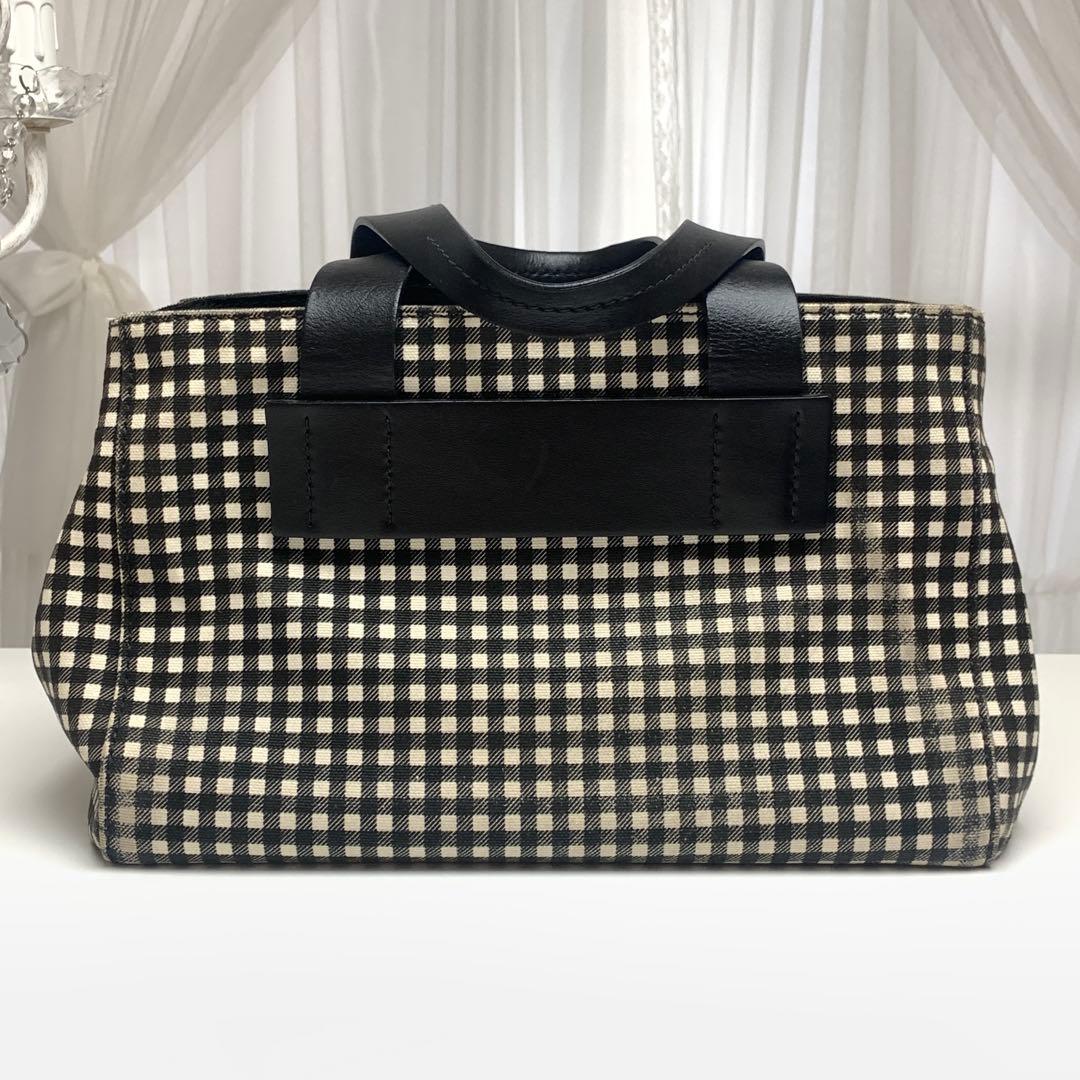 miumiu カナパ 2way トートバッグ ギンガム チェック キャンバスmiumiu