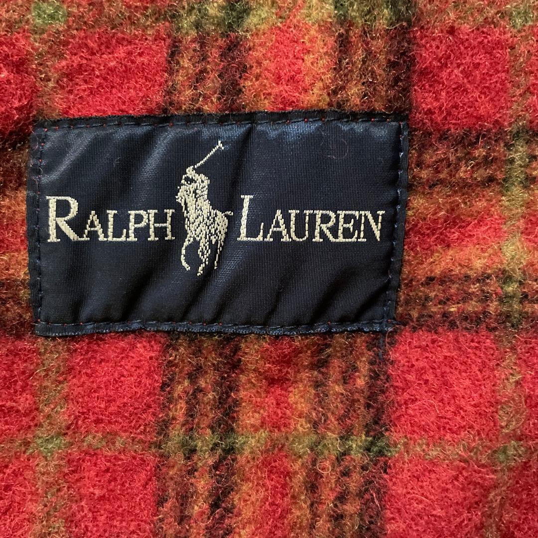 ラルフローレン ブランケット ひざ掛け チェック柄 ウール100％ 日本製