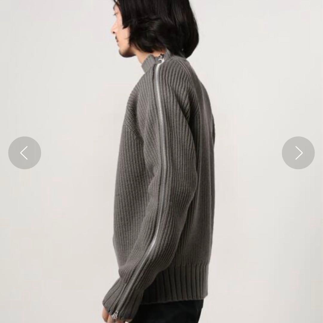 美品】21ss ジョンローレンスサリバン ダブルジップニット 黒 ウール