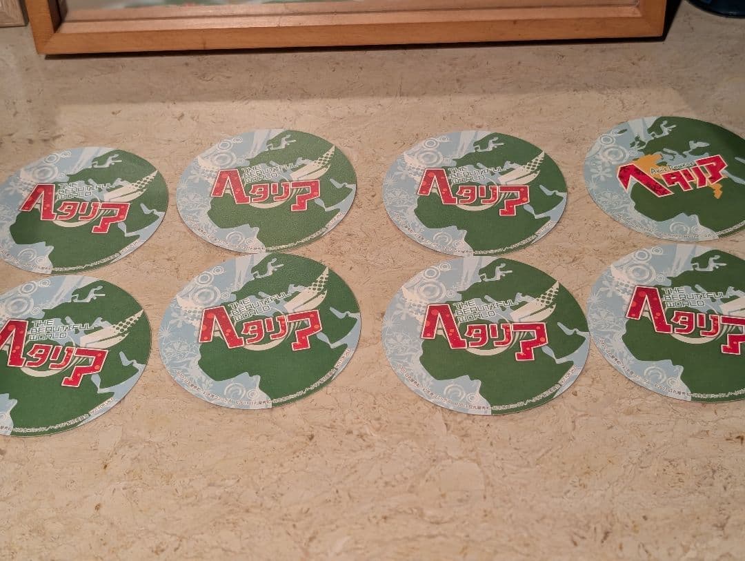 ヘタリア エアメール風コースターセット 8枚セット エアメール風