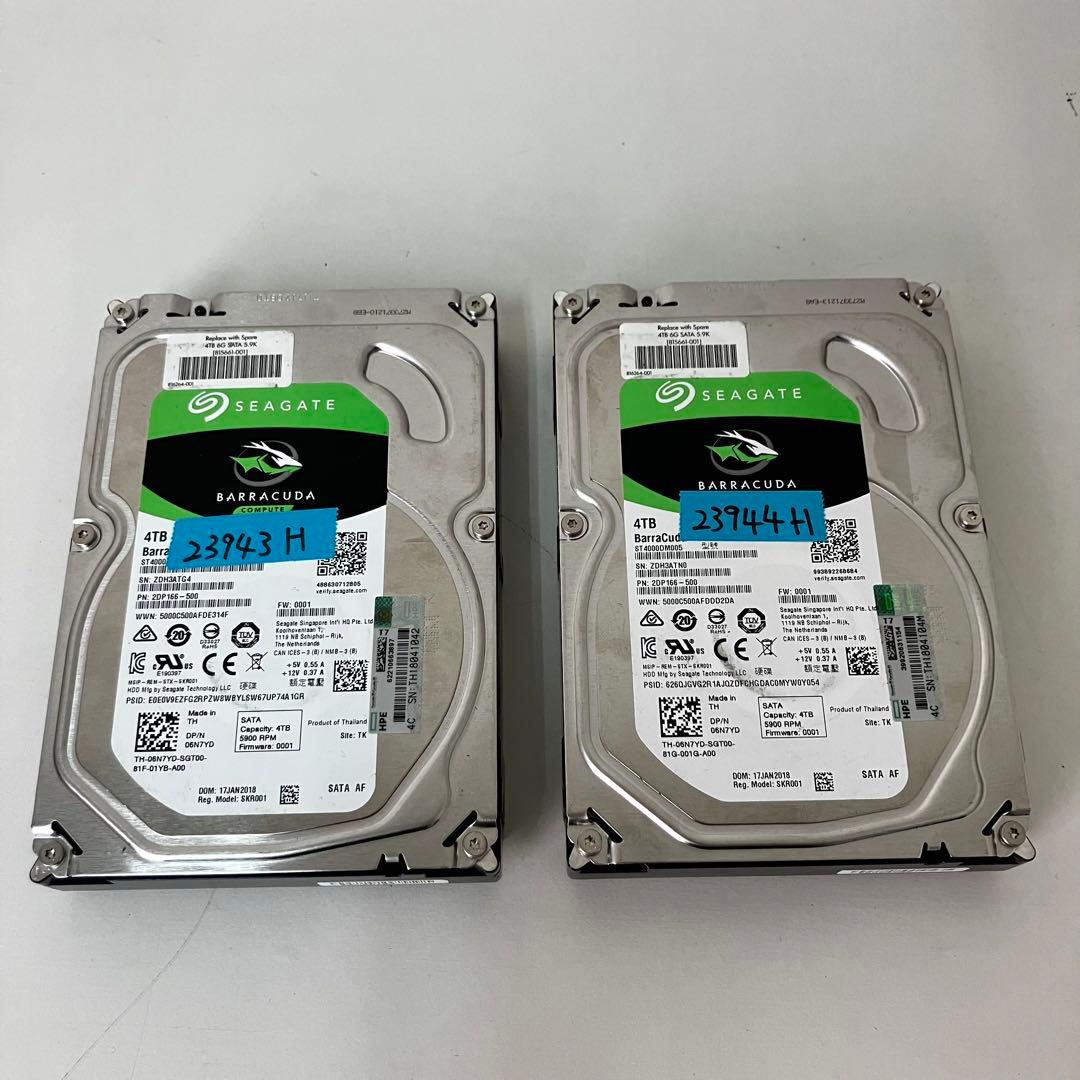 Seagate Barracuda 4TB HDD 2台セット