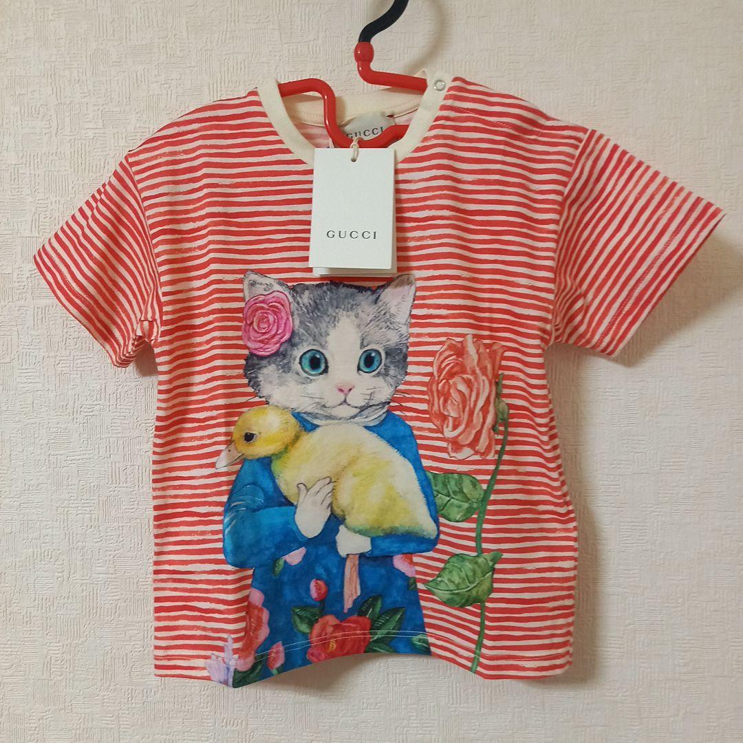 【新品タグ付】GUCCI×ヒグチユウココラボ Tシャツ　ねこ80cm 発売前から話題沸騰！グッチとヒグチユウコ氏のコラボレーションが登場
