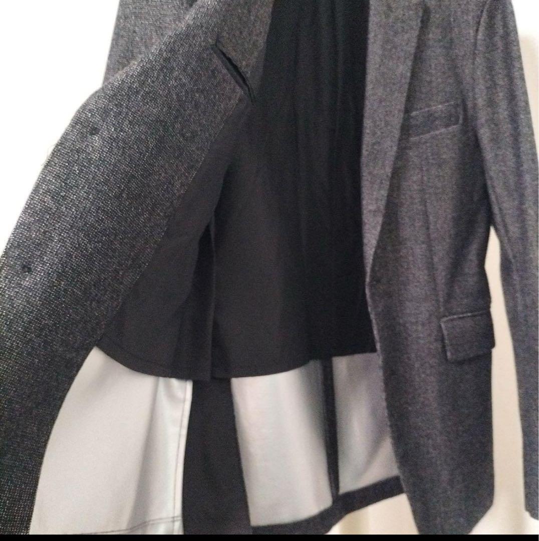 ジュンハシモト ナノライブラリー グレー ウール混紡 シングルブレスト