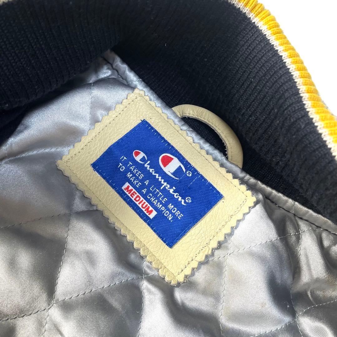 希少 200着 限定 チャンピオン フルデコ 袖革 スタジャン M - メルカリ