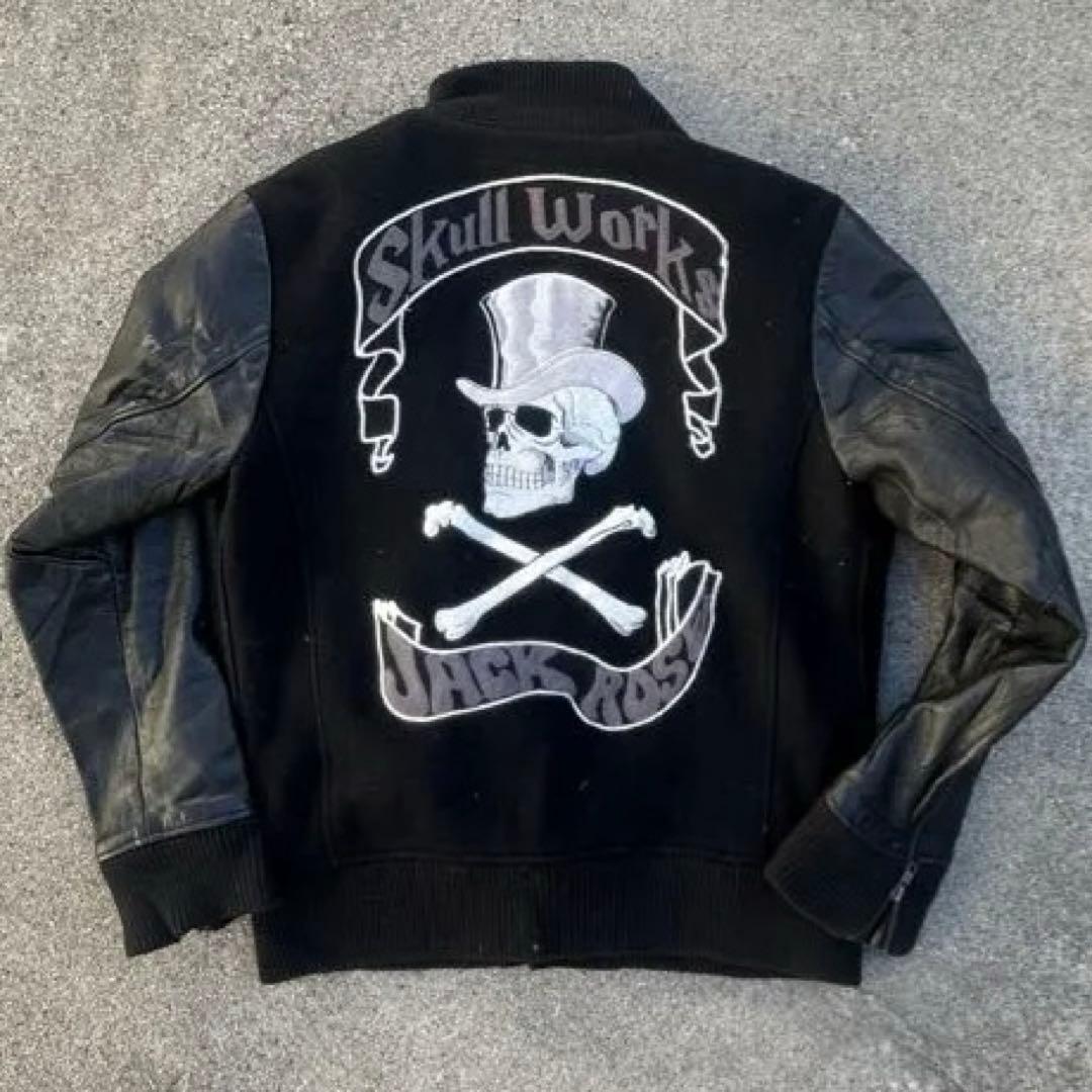 Skull Works JackRoseスタジャン　お兄系　平成　archive JACKROSE SKULL WORKSスタジャン - メルカリ