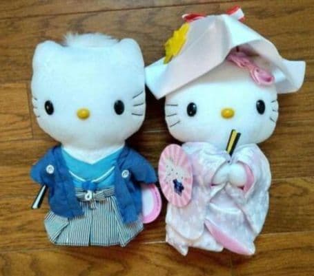 ハローキティちゃん・ダニエル和装ぬいぐるみ ウェディング - メルカリ