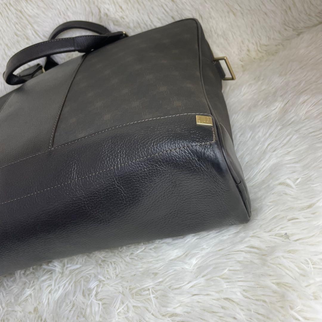 美品 ダンヒル ビジネスバッグ ブリーフケース 2way PVC レザー A4可の