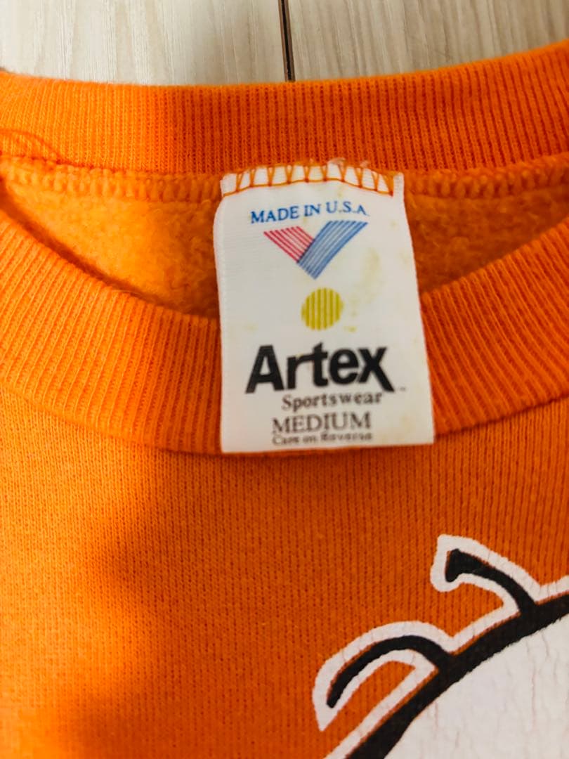 90s スヌーピー スウェット ヴィンテージ ARTEX オレンジ USA製